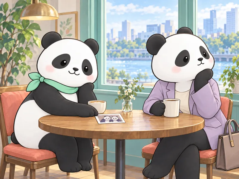カフェで向かい合って座る二人