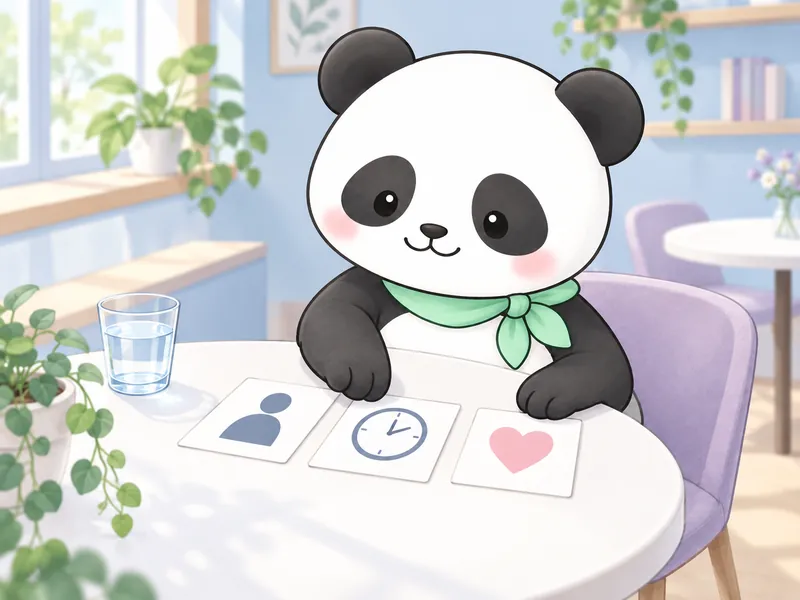 相談の前に伝えることをまとめるパンダ