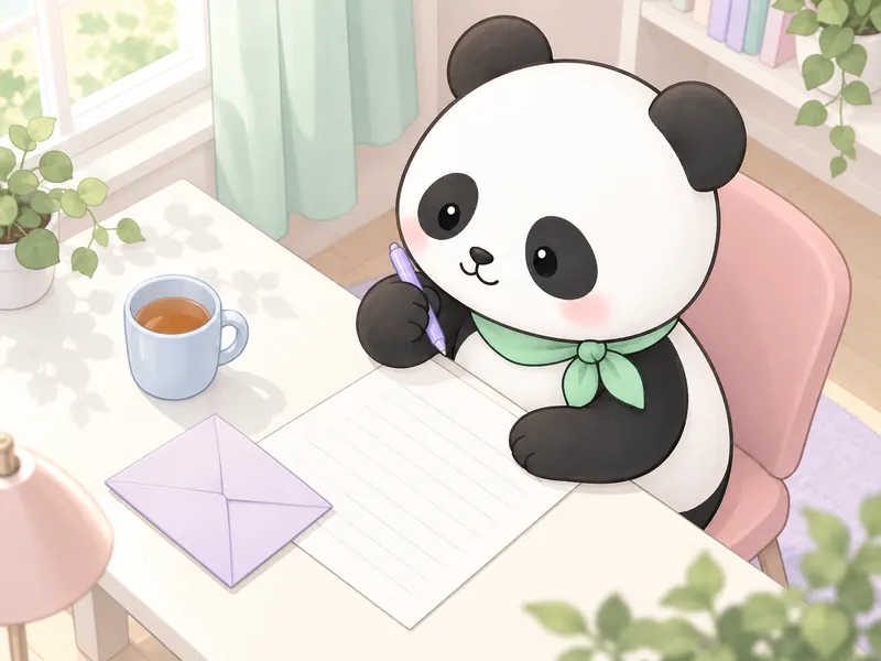 便箋に手紙を書く