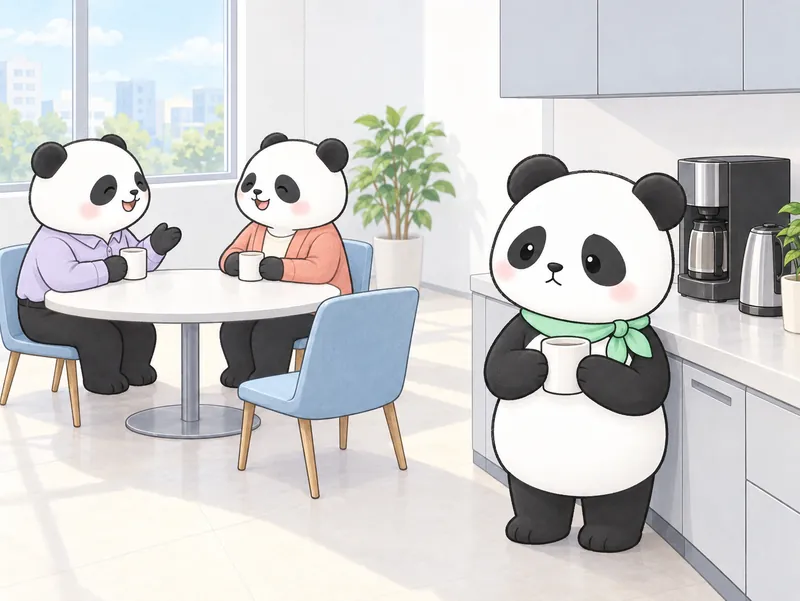 休憩室の輪に入りにくい